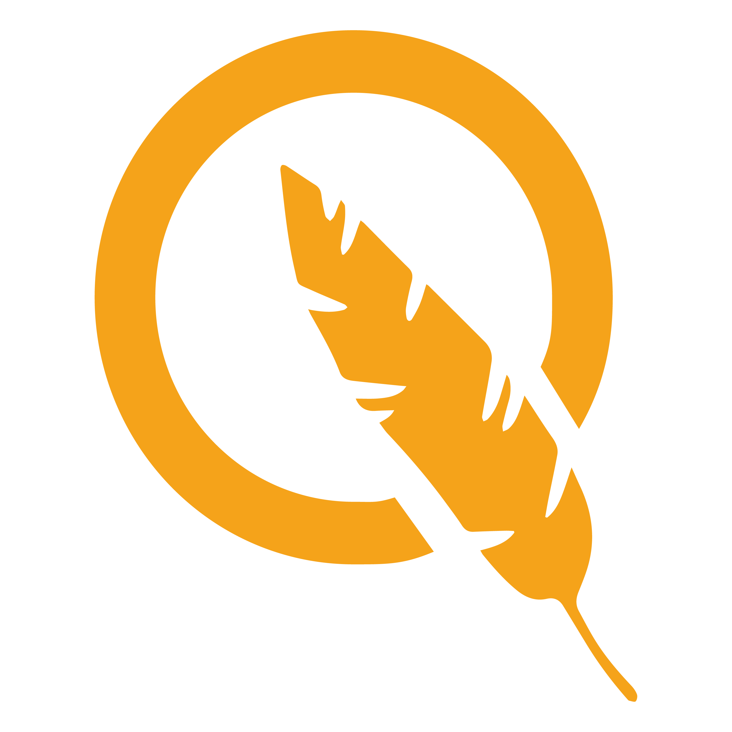 Логотип, на который попало пёрышко пингвинчика Кофы